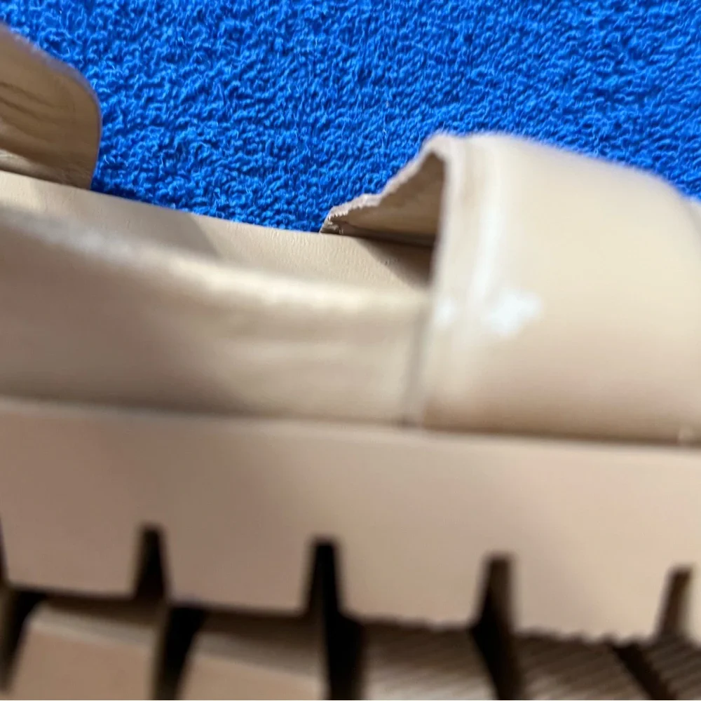 Zara Women's Tan Leather Sandals US 7.5, EU 38 New With Defects - Picture 6 of 8